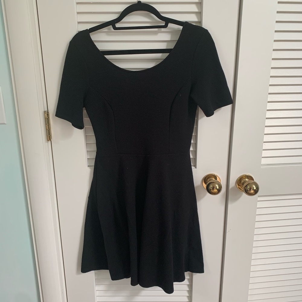 Black Scoop Neck Dress